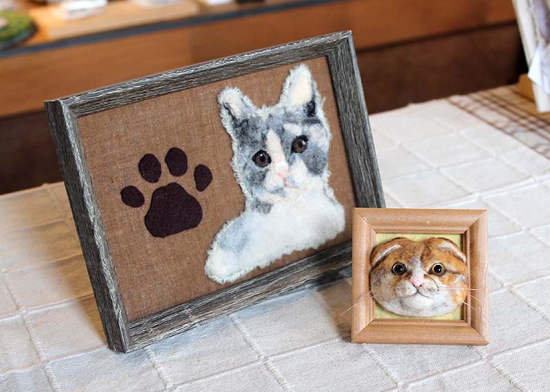 ねこの森雑貨店 個性豊かな顔ぶれに、キュン♡ 羊毛フェルトの猫たち 